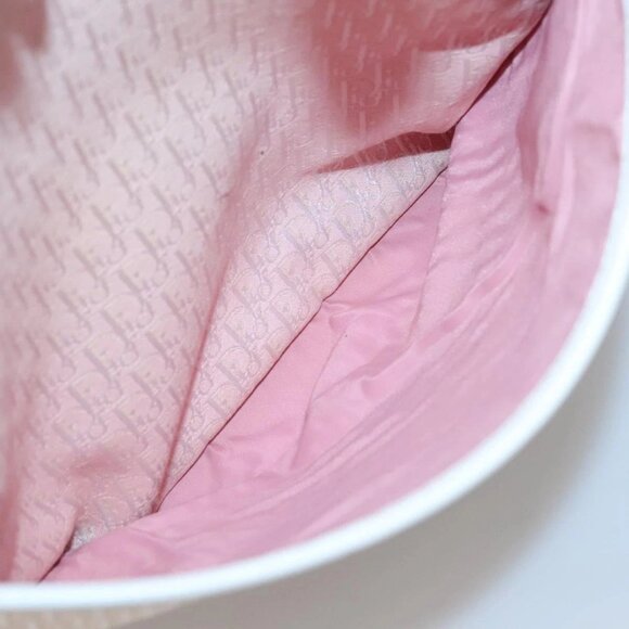 Christian Dior Trotter Canvas Tote Bag Pink Silver Auth - Picture 14 of 16